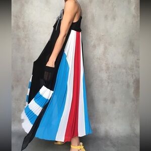 Colorful Maxi Dress with Stripes